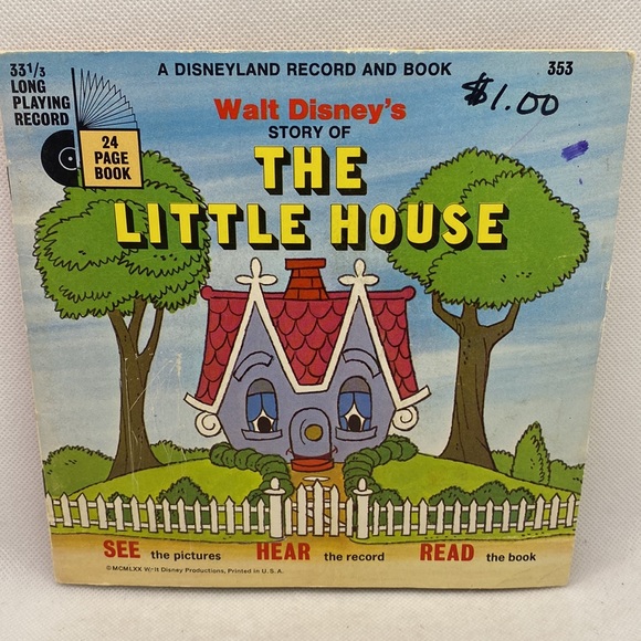 1970 Walt Disney’s Story of The Little House Book & Record #353 - Picture 2 of 15